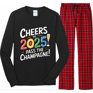 2025 Funny New Year Champagne Celebration! Cheers 2025 Cool Gift Long Sleeve Pajama Set