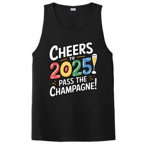 2025 Funny New Year Champagne Celebration! Cheers 2025 Cool Gift PosiCharge Competitor Tank