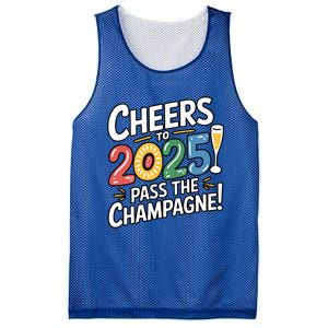 2025 Funny New Year Champagne Celebration! Cheers 2025 Cool Gift Mesh Reversible Basketball Jersey Tank