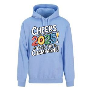 2025 Funny New Year Champagne Celebration! Cheers 2025 Cool Gift Unisex Surf Hoodie