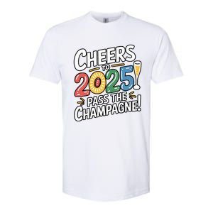 2025 Funny New Year Champagne Celebration! Cheers 2025 Cool Gift Softstyle CVC T-Shirt