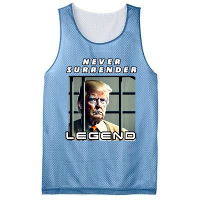 2 Finger Never Surrender Save America Legend Trump Mug Shot Mesh Reversible Basketball Jersey Tank