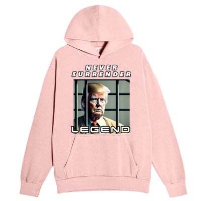 2 Finger Never Surrender Save America Legend Trump Mug Shot Urban Pullover Hoodie