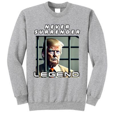 2 Finger Never Surrender Save America Legend Trump Mug Shot Sweatshirt