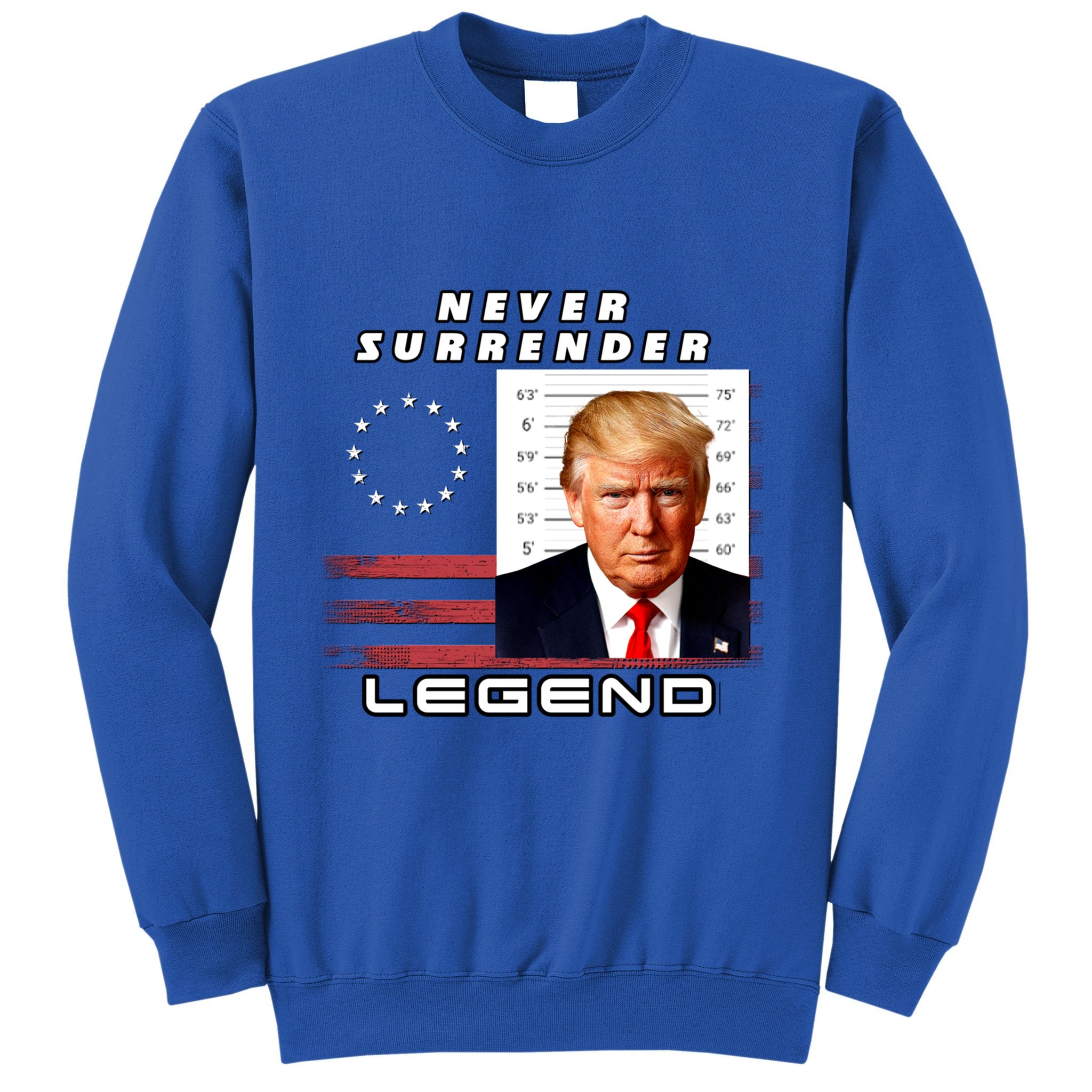 2 Finger Never Surrender Save America Legend Trump Mug Shot Gift Sweatshirt