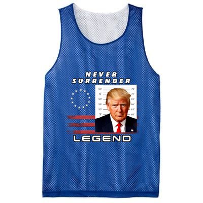 2 Finger Never Surrender Save America Legend Trump Mug Shot Gift Mesh Reversible Basketball Jersey Tank