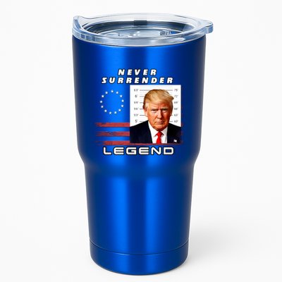 2 Finger Never Surrender Save America Legend Trump Mug Shot Gift Tumbler