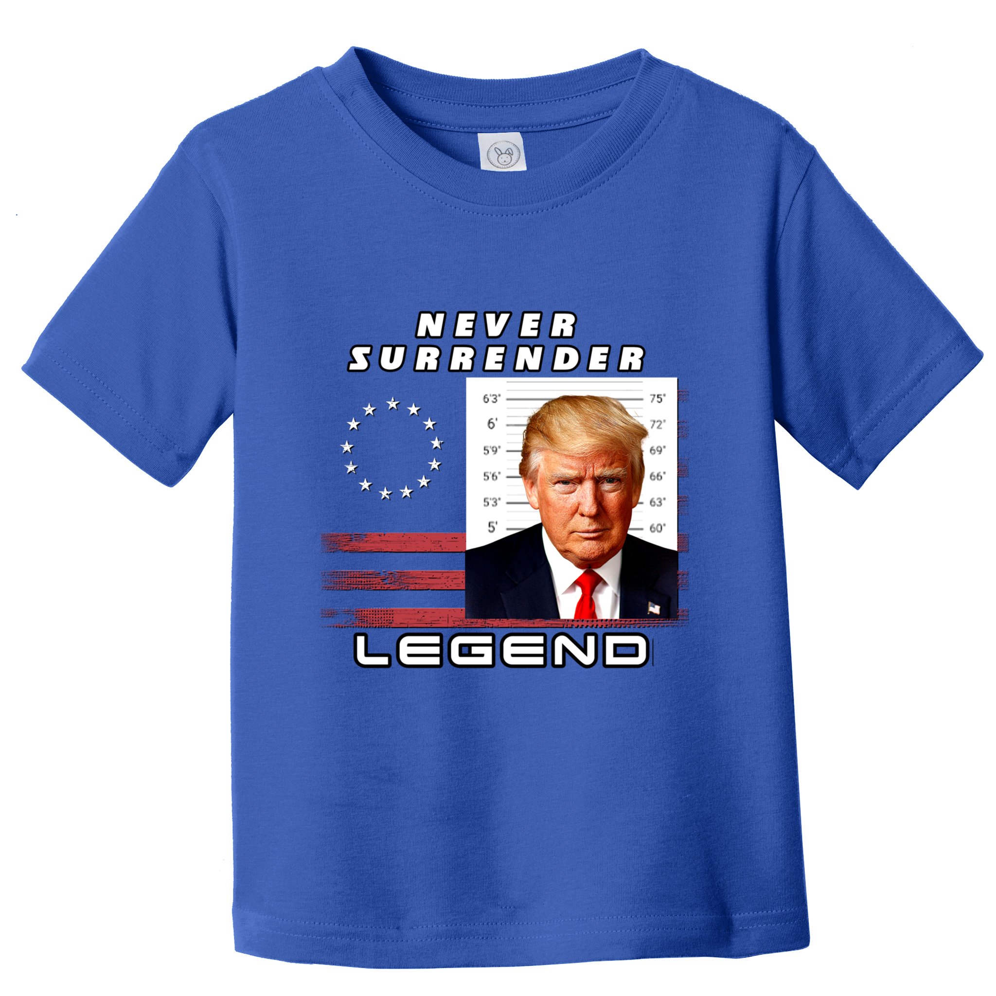 2 Finger Never Surrender Save America Legend Trump Mug Shot Gift Toddler T-Shirt