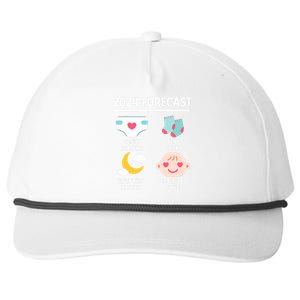 2024 Forecast Pregnant Baby Shower Gender Reveal Boy Girl Snapback Five-Panel Rope Hat