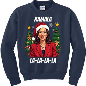 2024 Funny President Kamala Harris Christmas Kids Sweatshirt