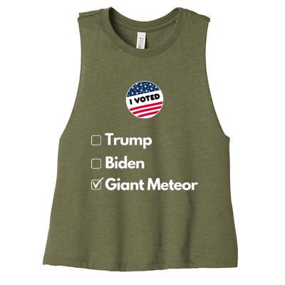 2024 Funny President Election Vote Women's Racerback Cropped Tank