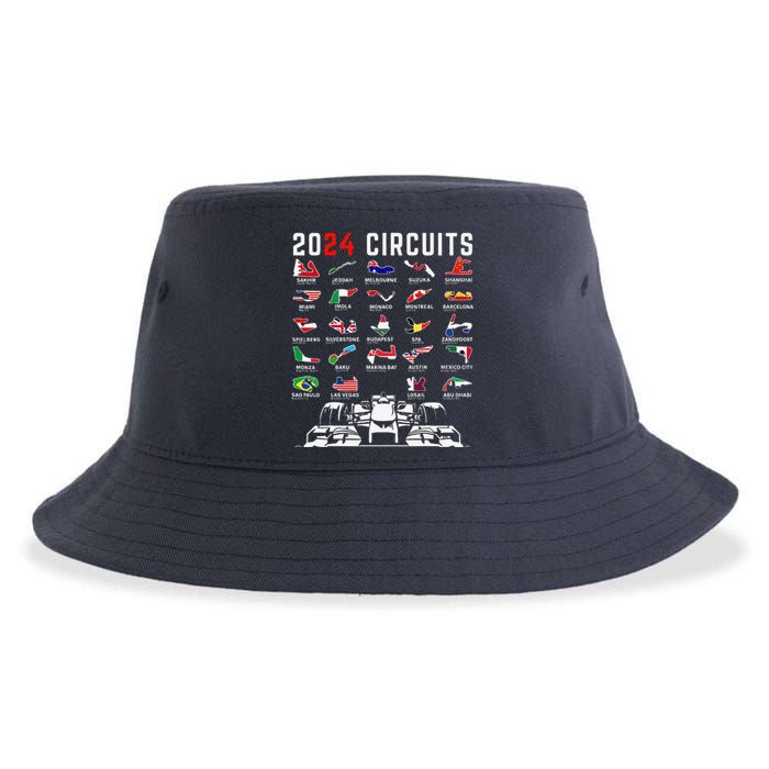 2024 Formula Racing Track Formula Race Formula Car Fan Sustainable Bucket Hat