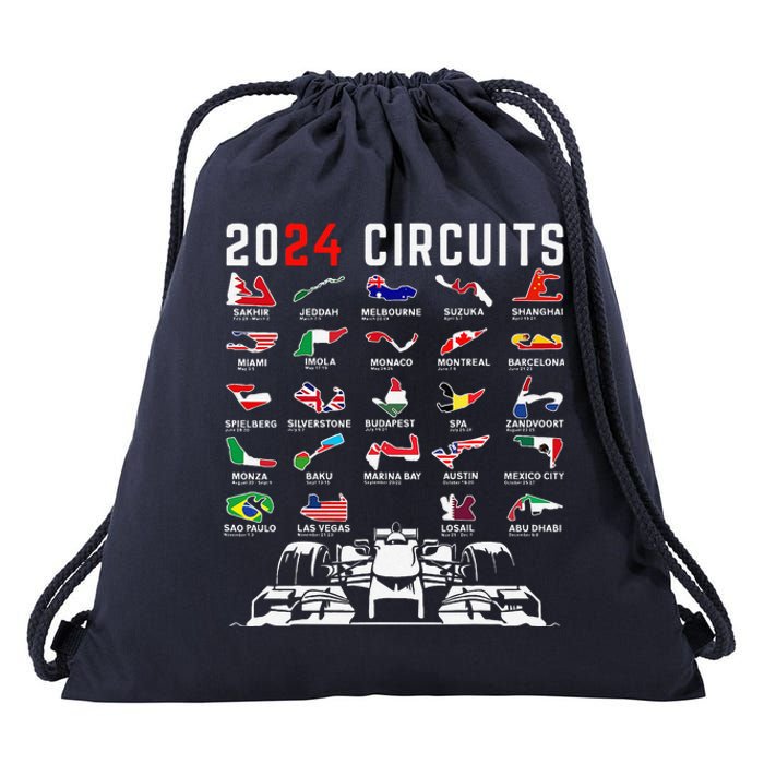 2024 Formula Racing Track Formula Race Formula Car Fan Drawstring Bag