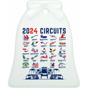 2024 Formula Racing Track Formula Race Formula Car Fan Ceramic Bell Ornament