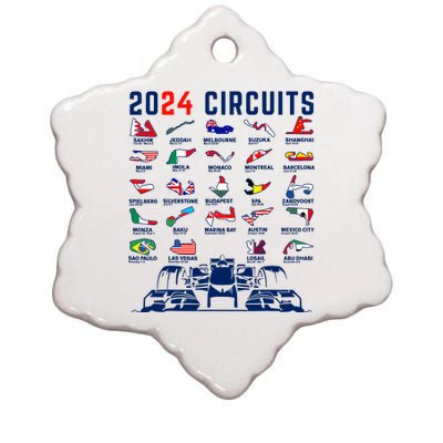 2024 Formula Racing Track Formula Race Formula Car Fan Ceramic Star Ornament