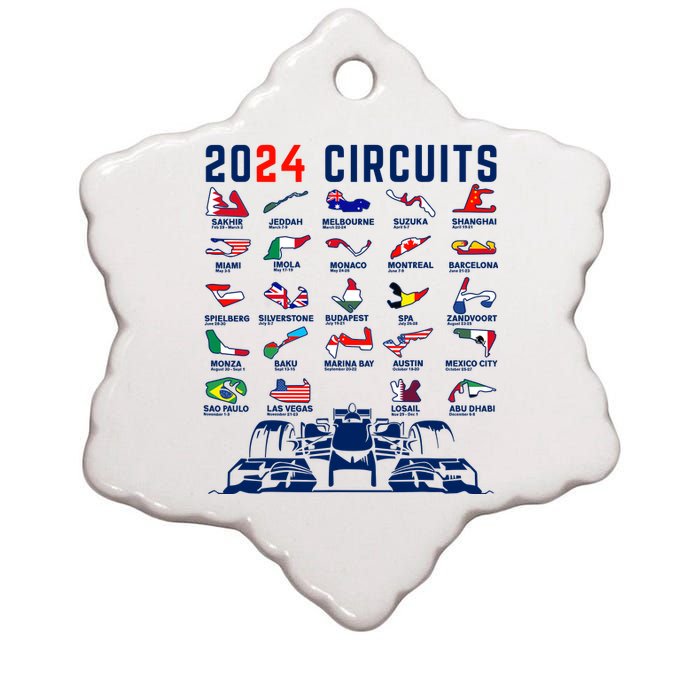 2024 Formula Racing Track Formula Race Formula Car Fan Ceramic Star Ornament