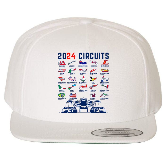 2024 Formula Racing Track Formula Race Formula Car Fan Wool Snapback Cap