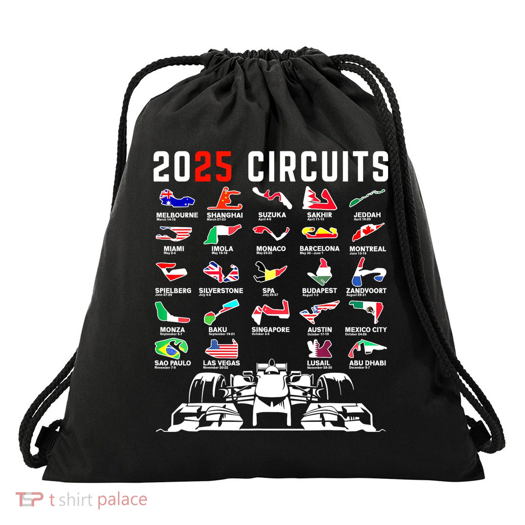 2025 Formula Racing Drawstring Bag