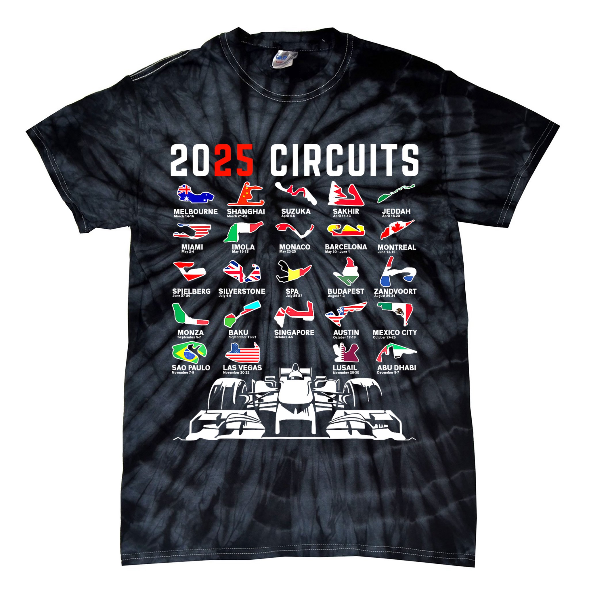 2025 Formula Racing Tie-Dye T-Shirt