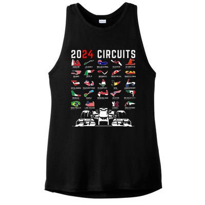 2024 Formula Racing Track Formula Race Formula Car Fan Ladies PosiCharge Tri-Blend Wicking Tank