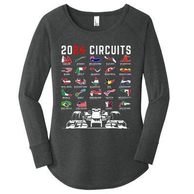 2024 Formula Racing Track Formula Race Formula Car Fan Women's Perfect Tri Tunic Long Sleeve Shirt