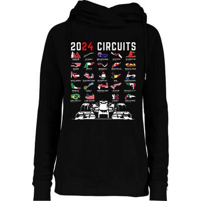 2024 Formula Racing Track Formula Race Formula Car Fan Womens Funnel Neck Pullover Hood