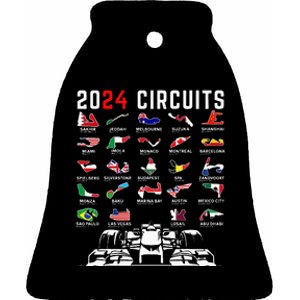 2024 Formula Racing Track Formula Race Formula Car Fan Ceramic Bell Ornament