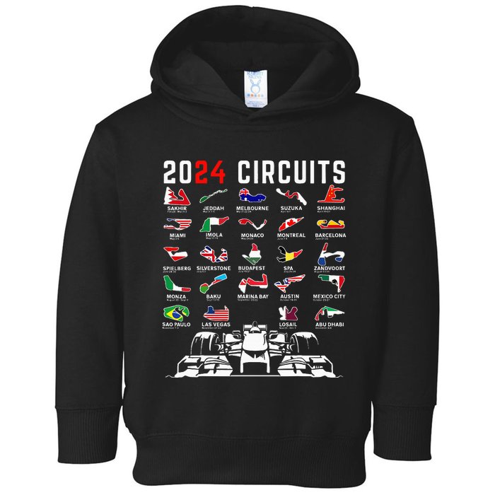 2024 Formula Racing Track Formula Race Formula Car Fan Toddler Hoodie