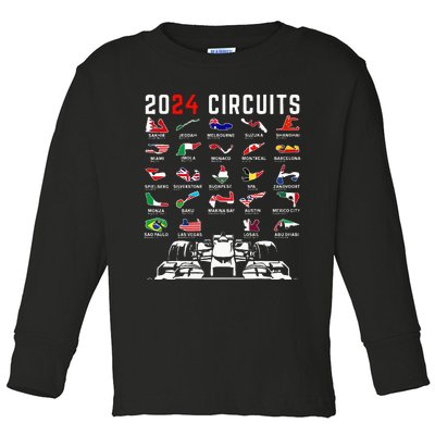 2024 Formula Racing Track Formula Race Formula Car Fan Toddler Long Sleeve Shirt