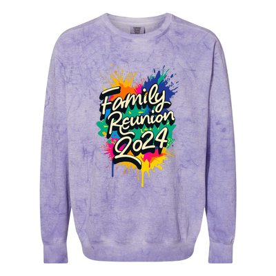 2024 Family Reunion Matching Group Colorblast Crewneck Sweatshirt