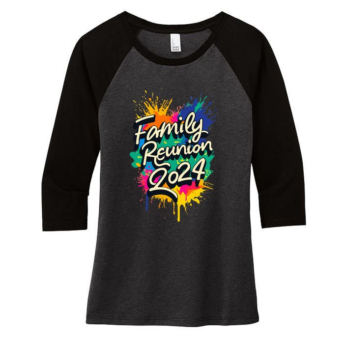 2024 Family Reunion Matching Group Women's Tri-Blend 3/4-Sleeve Raglan Shirt