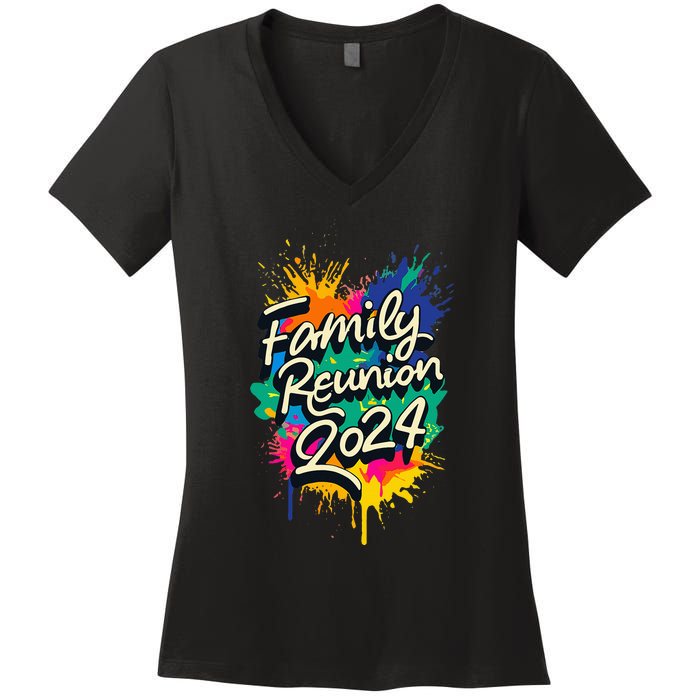 2024 Family Reunion Matching Group Women's V-Neck T-Shirt