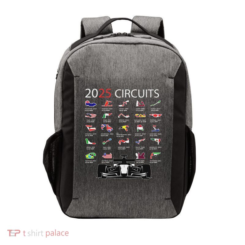 2025 Formula Racing Track Formula Race Formula Car Fan Vector Backpack
