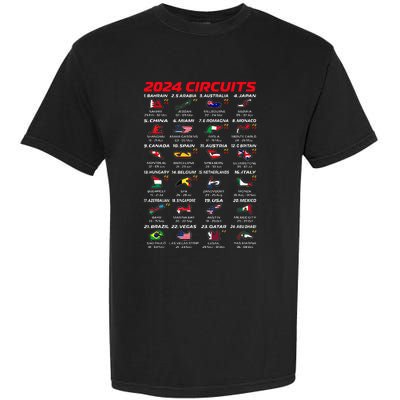 2024 Formula Racing Track Formula Race World Circuits 2024 Garment-Dyed Heavyweight T-Shirt