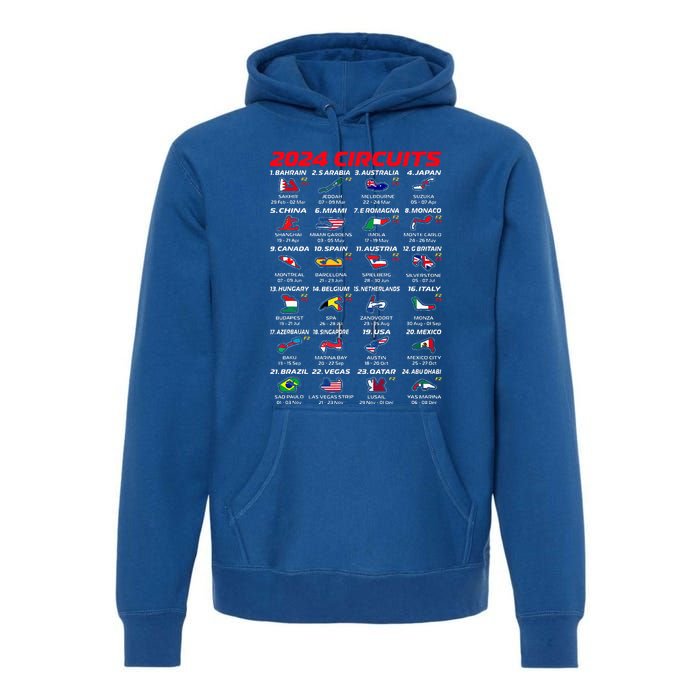 2024 Formula Racing Track Formula Race World Circuits 2024 Premium Hoodie