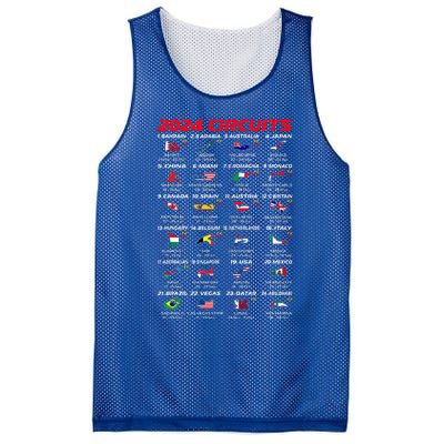 2024 Formula Racing Track Formula Race World Circuits 2024 Mesh Reversible Basketball Jersey Tank