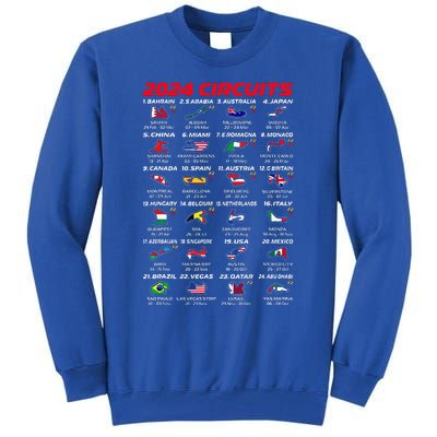 2024 Formula Racing Track Formula Race World Circuits 2024 Tall Sweatshirt