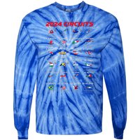 2024 Formula Racing Track Formula Race World Circuits 2024 Tie-Dye Long Sleeve Shirt