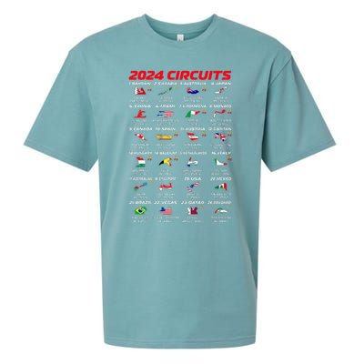 2024 Formula Racing Track Formula Race World Circuits 2024 Sueded Cloud Jersey T-Shirt