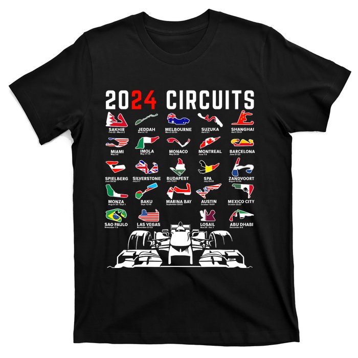 2024 Formula Racing Track Formula Race Formula Car Fan T-Shirt