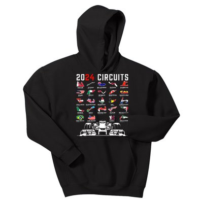 2024 Formula Racing Track Formula Race Formula Car Fan Kids Hoodie