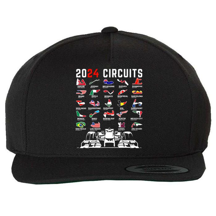 2024 Formula Racing Track Formula Race Formula Car Fan Wool Snapback Cap