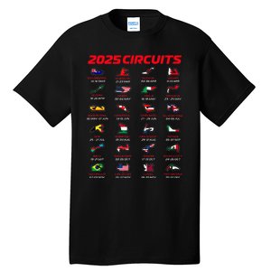 2025 Formula Racing Track Circuits 2025 Tall T-Shirt