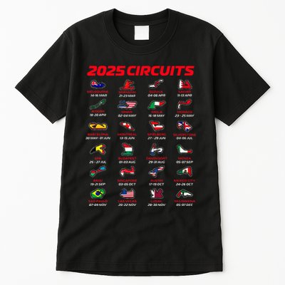 2025 Formula Racing Track Circuits 2025 Tall T-Shirt