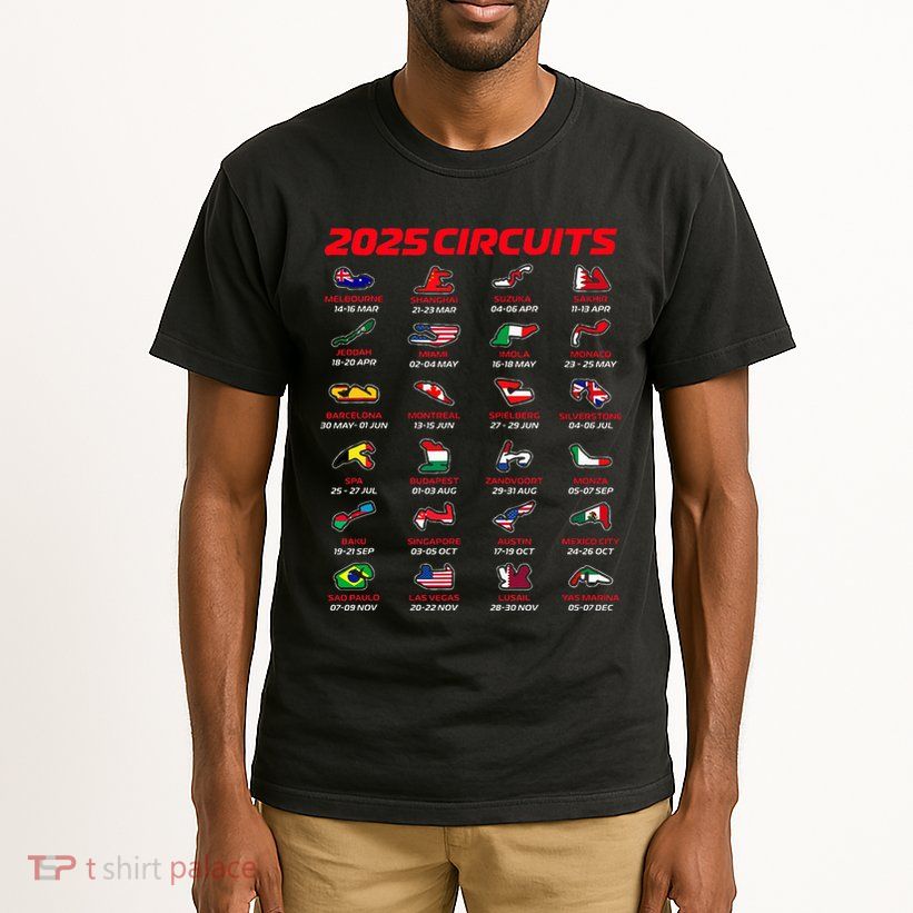 2025 Formula Racing Track Circuits 2025 Tall T-Shirt