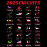 2025 Formula Racing Track Circuits 2025 Drawstring Bag