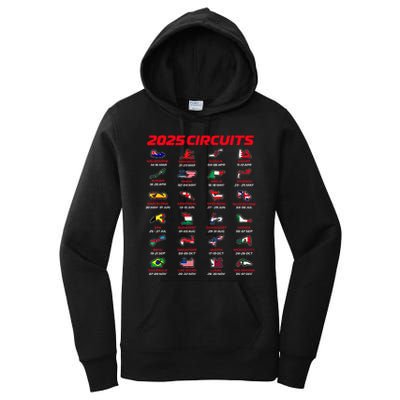 2025 Formula Racing Track Circuits 2025 Women's Pullover Hoodie