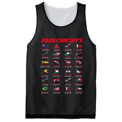 2025 Formula Racing Track Circuits 2025 Mesh Reversible Basketball Jersey Tank