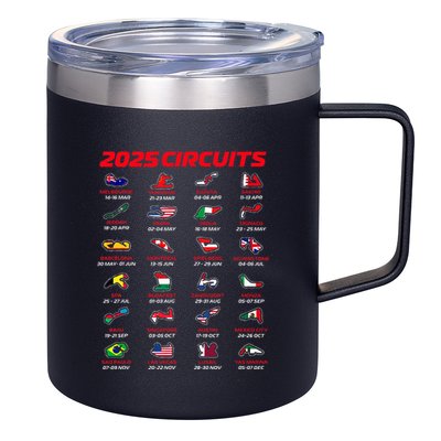2025 Formula Racing Track Circuits 2025 12oz Stainless Steel Coffee Mug