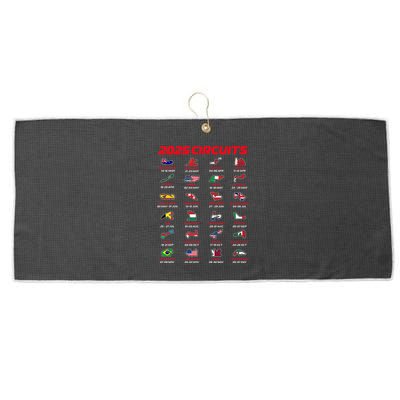 2025 Formula Racing Track Circuits 2025 Large Microfiber Waffle Golf Towel